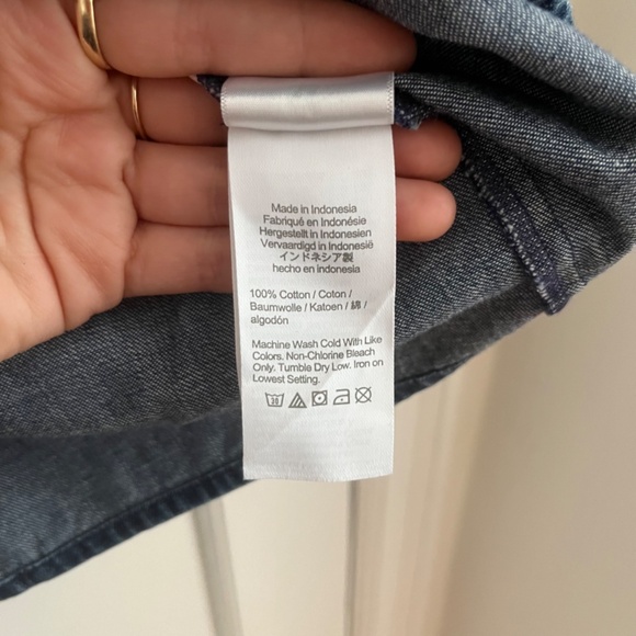 J. Crew Factory | Chambray pleated ruffle top - Picture 5 of 5